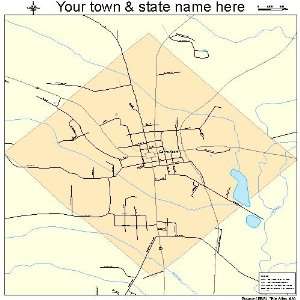  Street & Road Map of Carrollton, Alabama AL   Printed 