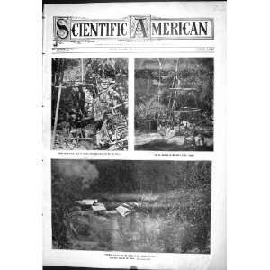  1903 Scientific American Oil Fields Java Pumping Station 