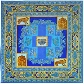 Gianni Versace Lions and Tigers Fabric Panel Throw   54  