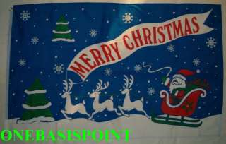 x5 MERRY CHRISTMAS FLAG OUTDOOR BANNER HUGE NEW 3X5  