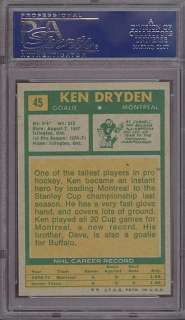 1971 Topps #45 Ken Dryden Rookie HOF PSA 10 pop 2  