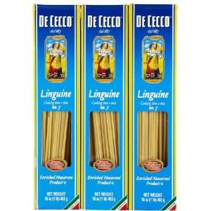 De Cecco Linguine, 16 oz, 3 pk  Grocery & Gourmet Food