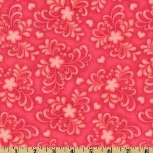  44 Wide Sweethearts Springs Shadow Strawberry Fabric By 