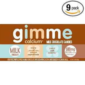 Gimme Chocolates Calcium, 1 Ounce (Pack of 9)  Grocery 