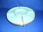 RETRO 5 GLASS COMPARTMENT VEGETABLE TRAY ROTATING RACK