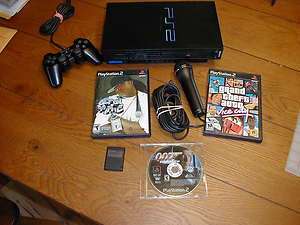 SONY PS2 GAME SYSTEM WITH 3 GAMES memory card ++  