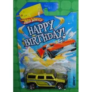    Hot Wheels Happy Birthday Cars HUMMER H2 yellow green Toys & Games