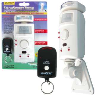 Strobe Security System Wireless Motion Detector w/Alarm  