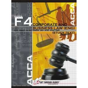 Acca   F4 Corporate and Business Law (UK) (9781848080133) Books