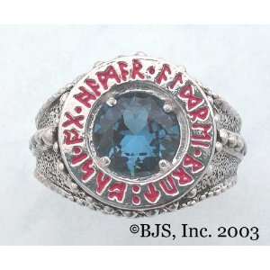   Dwarven Ring of Power Blue Zircon   Lord of the Rings 