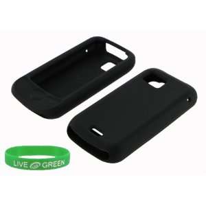  Black Silicone Skin Case for Samsung Mythic A897 Phone, AT 