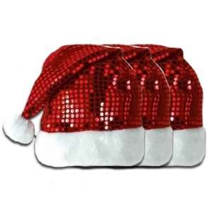  Sequin Sheen Santa Hat Pkg/3 Toys & Games