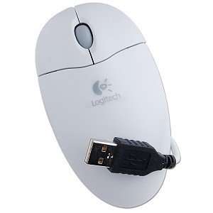  Logitech 3 Button USB Optical Scroll Mouse (Gray 