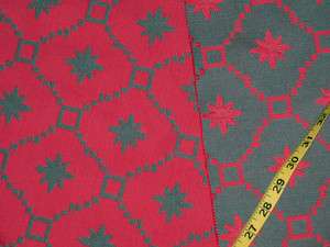 SCALAMANDRE fabric Upholstery Cotton Rayon Red Green  