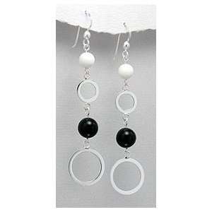  Onyx and Silver Earrings