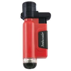 Blazer Ambassador Butane Refillable Torch Lighter, Red  