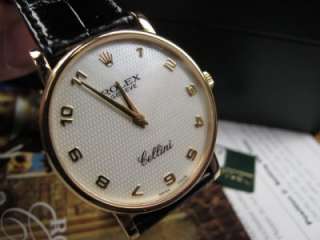   Classic Mens Watch 18kt White Mother of Pearl 5115/8 NEW OLD STOCK