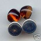 18 VINTAGE TOPAZ ACRYLIC SMOOTH HIGH DOME 11mm. ROUND CABOCHONS 7132