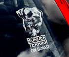 Border Terrier   Car Window Sticker   Dog Sign, n.Collar