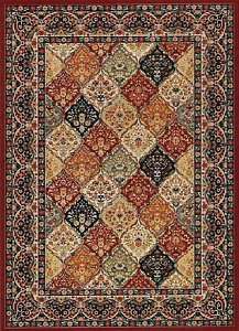 PANEL QUILT CLARET FLORAL TRADITIONAL 8x10 AREA RUG  