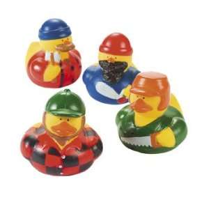  12 ct   Lumberjack Rubber Ducks Toys & Games