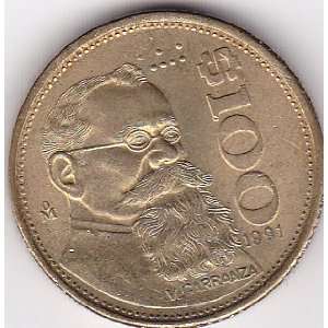  1991 Mexico 100 Peso Coin 