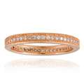 Icz Stonez Rose Goldplated Stackable Cubic Zirconia Eternity Ring 
