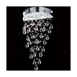 Sonata Half Round Wall Sconce in Chrome Size / Crystal Type 30 H x 