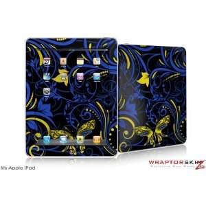  iPad Skin   Twisted Garden Blue and Yellow by WraptorSkinz 