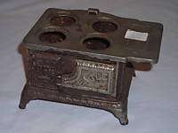 Cast iron stove miniature silver color Eagle  