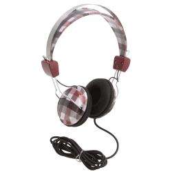 KonoAudio Red Checker Retro Headphones  