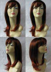 Merrylight Premium Quality Deep Auburn/ Copper Red Wig with Cap 