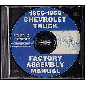  CD ROM 1955 1959 Chevrolet Pickup Truck Factory Assembly 