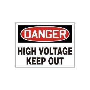  DANGER HIGH VOLTAGE KEEP OUT 18 x 24 Plastic Sign