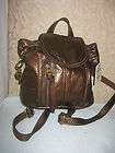 fossill small backpack handbag,bag,bronze morgan LEATHER