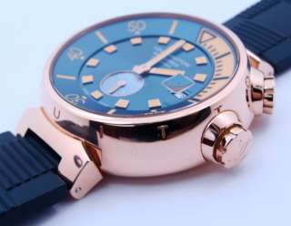 Mens Louis Vuitton 18K Pink Gold Tambour DIVING Automatic Watch SOLD 