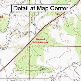  USGS Topographic Quadrangle Map   Harvard, Idaho (Folded 
