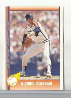 1991 PACIFIC TRADING CARDS #151 NOLAN RYAN 4,000th STRIKEOUT  