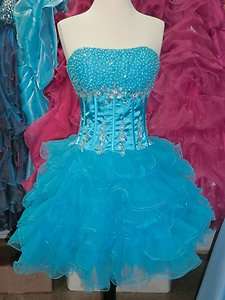 Sexy Short Prom Homecoming Dress Turquoise Sz XS NWT  
