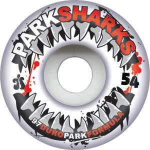  Hubba Park Sharks 54mm Skateboard Wheels (Set of 4 