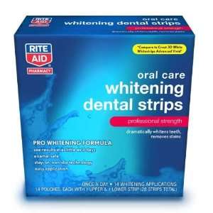  Rite Aid Brand Whitening Dental Strips (Pro Whitening 