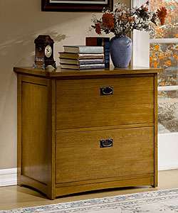 Mission Solid Oak 2 drawer Lateral File Cabinet  