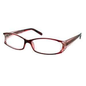  Calabria Roxy Rasberry Etched Reading Glasses Women 