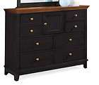 Black/Cherry 8 Drawer Chest of Drawers Dresser wwith One Door 