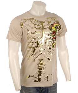 Ed Hardy Mens Skeleton Dragon Skull T shirt  