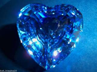 SWAROVSKI CRYSTAL BLUE HEART SCS 1997 RENEWAL MIB  