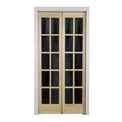   Divided Glass 32x80.5 inch Unfinished Bifold Door  