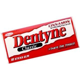 Dentyne Classic Cinnamon Chewing Gum, Cinnamon, 20 Piece Packs (Pack 