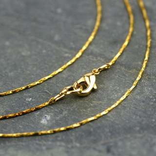 Gold Plated Brass Chain Small String Necklace Gold Necklace 0.85mm 