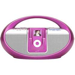 Pink iPod Clock Radio Boom Box Dock (Refurb)  